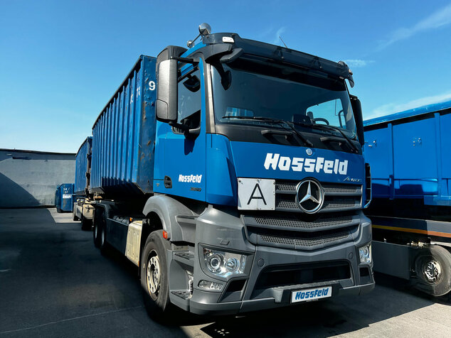 Transport-Lkw für Abrollcontainer von Hossfeld