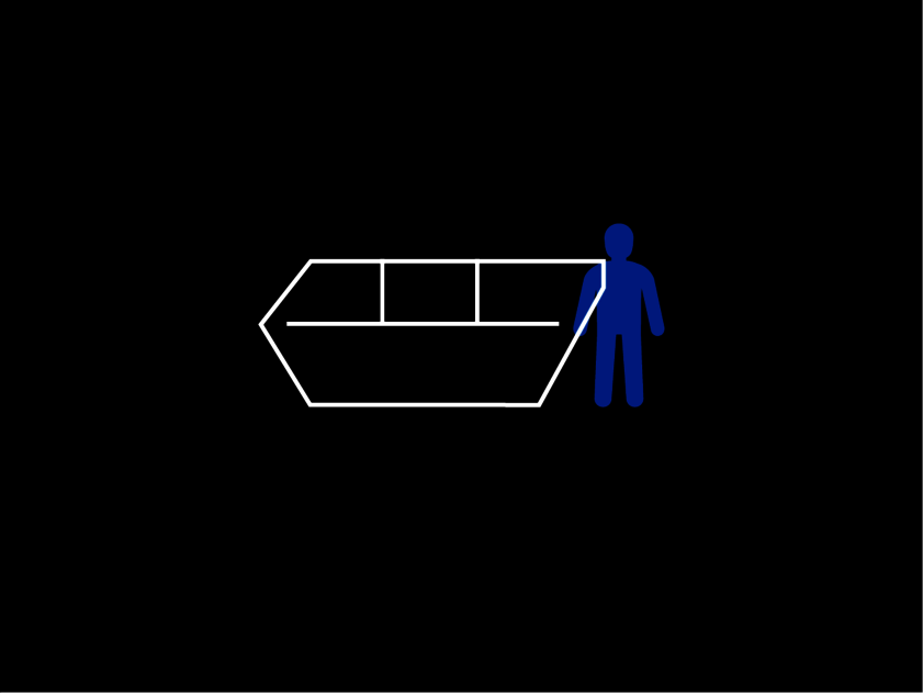 Grafik eines Absetzcontainers mit 7 cbm